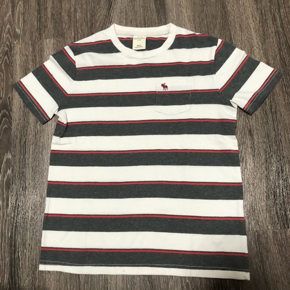 Abercrombie Kids Striped Short Sleeve T-Shirt, Size M/12 - Picture 1 of 3